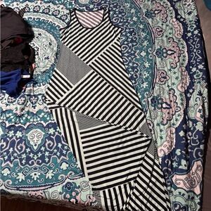 Striped Sleeveless Maxi Dress